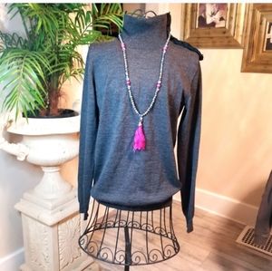 Vintage Authentic Lanvin Wool Funnel Neck Sweater. Size: Small.